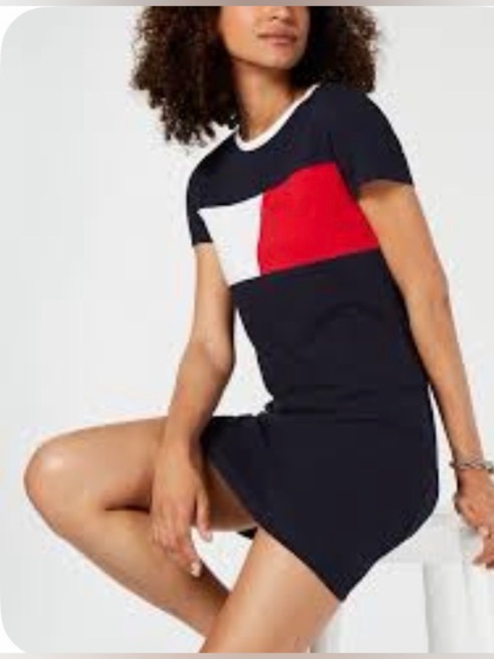 Classic Tommy Hilfiger Stretch Cotton Flag T-shirt style dress